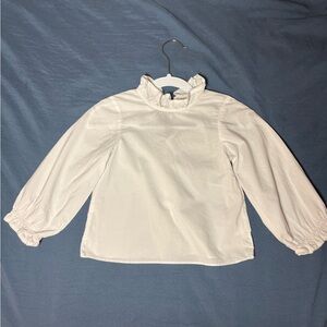 Jacadi Cream Ruffled Kids Blouse